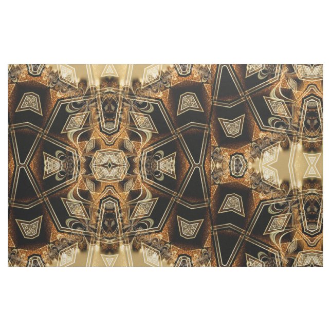 Tissu de Motif géométrique en dentelle dorée (Fat Quarter)