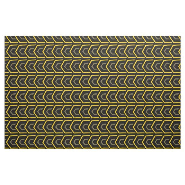 Tissu de Motif géométrique jaune moderne (Fat Quarter)