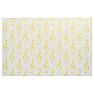 Tissu de Motif Jaune Treble