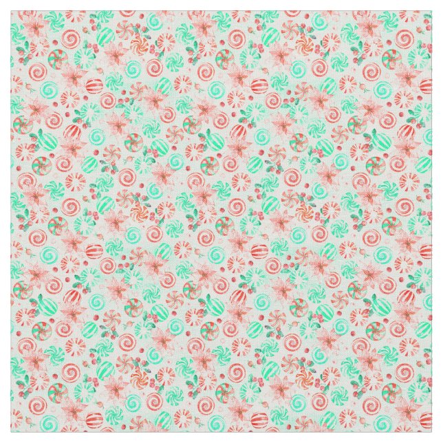 Tissu de Noël de menthe (Fermer)