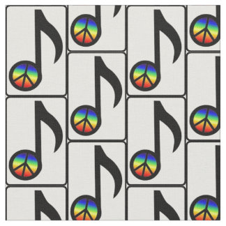 Tissu de note de musique de signe de paix