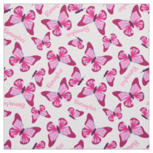 Tissu De papillon de motif pourpre de rose assez