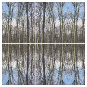 Tissu de photo de forêt d'hiver