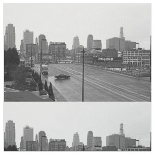 Tissu de photo de Kansas City, paysage urbain du