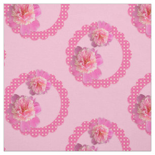 Tissu de pivoines roses