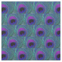 Tissu de plume de paon - noir violet pourpre