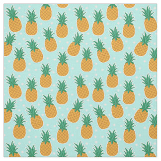 Tissu de point de polka d'Aqua d'été d'ananas