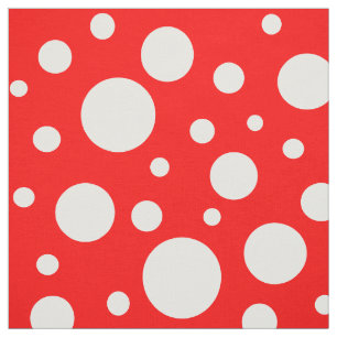 Tissu de points rouges