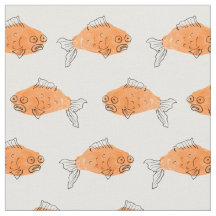 Tissu de poisson rouge