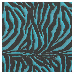 Tissu de poster de animal de zèbre de turquoise