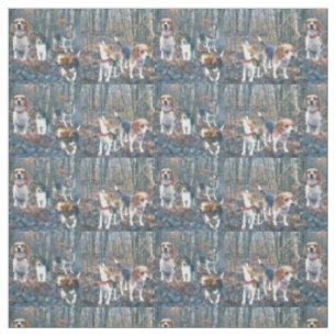Tissu de région boisée de beagle à hurler envir