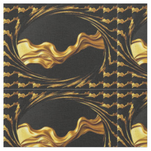 Tissu de rembourrage designer noir or complet tour