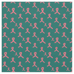 Tissu de ruban rose sur Turquoise