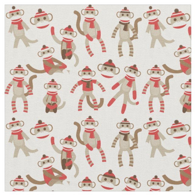 Tissu de singe de Noël adorable (Fermer)