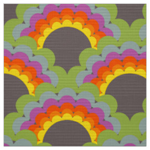tissu de style les années 70 rétro années 60