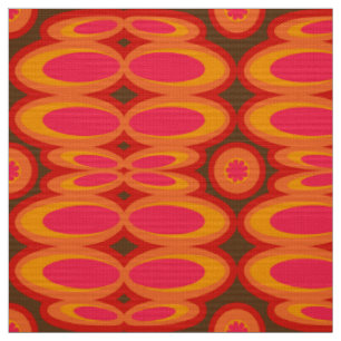 Tissu de style motif des années 60 rétro