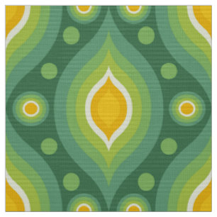 Tissu de style motif des années 60 rétro