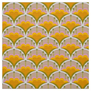Tissu de style motif des années 60 rétro