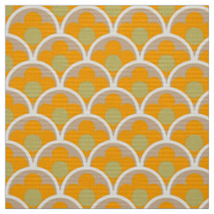 Tissu de style motif des années 60 rétro