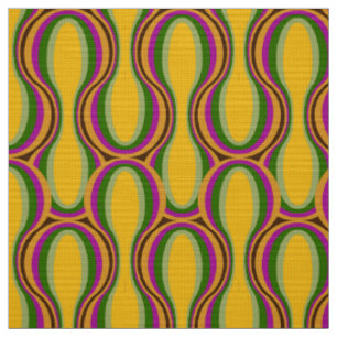 Tissu de style motif des années 60 rétro