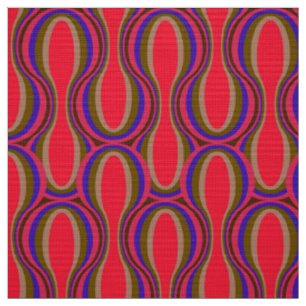 Tissu de style motif des années 60 rétro