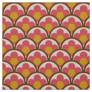 Tissu de style motif des années 60 rétro