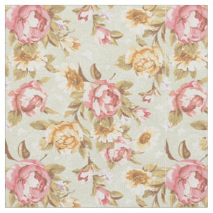 Tissu De superbes Roses Vintages Pastel