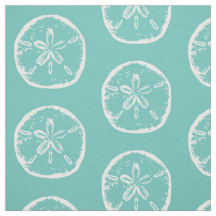 Tissu de textile de thème de plage de coquillage