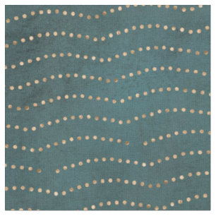 Tissu de vague d'or vert & Faux