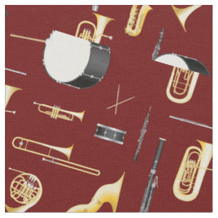 Tissu Décor rouge professeur de musique instruments de g
