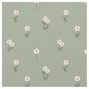 Tissu Décoratif Boho Ditsy Floral Cottagecore Vert