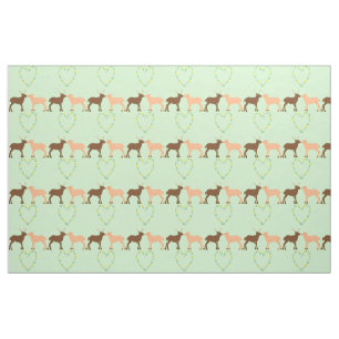 Tissu Deer Couple et Daisy Heart
