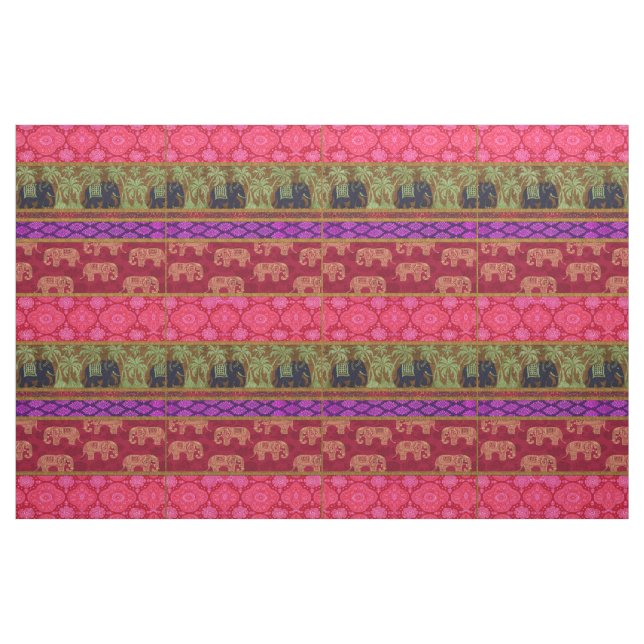 Tissu d'éléphants sacrés (Yard)