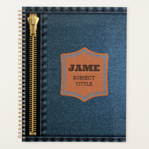 Tissu Denim Bleu Avec Zip Et Étiquette Jean Fabric