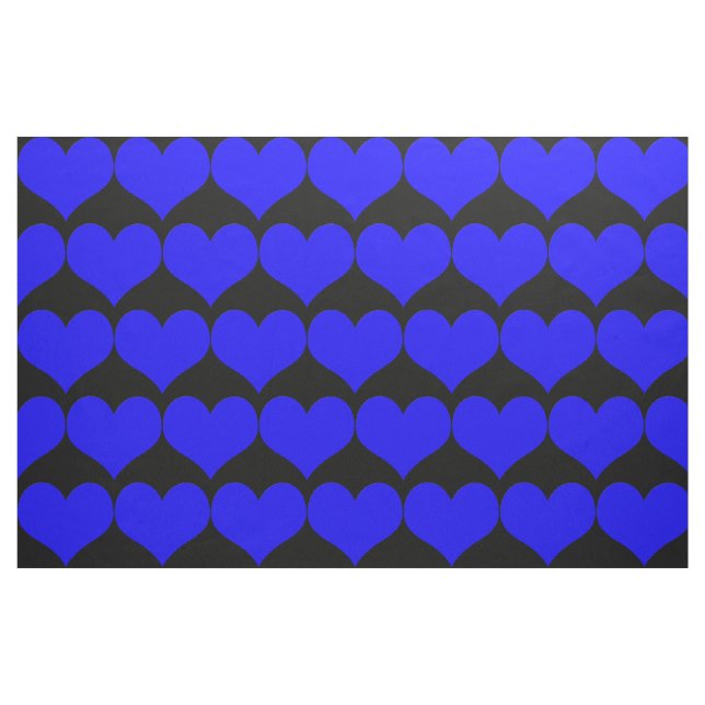 Tissu des coeurs bleus (Fat Quarter)