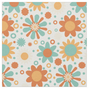 Tissu Design abstrait coloré avec fleurs