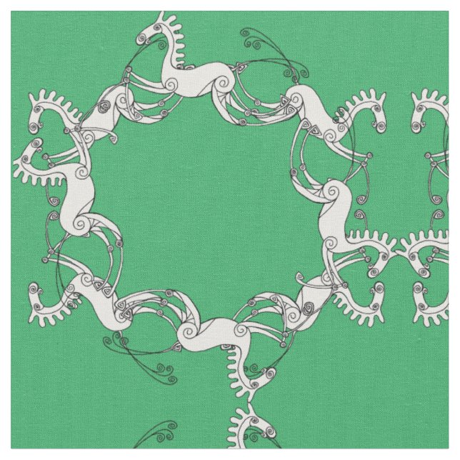 Tissu Design de noeud de chevaux irlandais (Fermer)