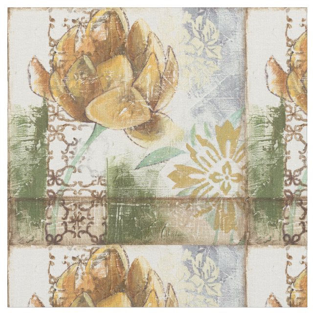 Tissu Design Fresque décoratif avec Fleur Globe (Fermer)
