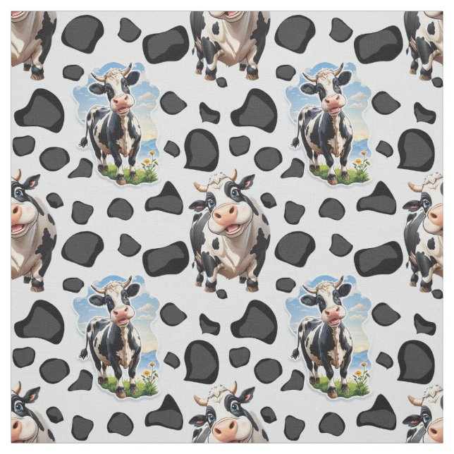Tissu Design Motif animal de vache (Échantillon)
