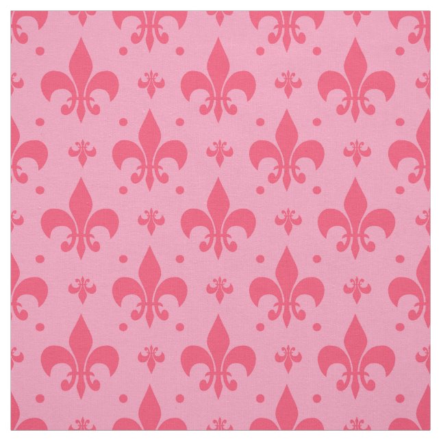 Tissu Design Motif rose Fleur de lis (Échantillon)