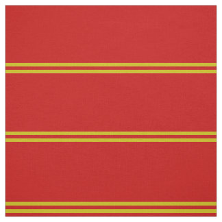 Tissu Design rouge vif, rayé d'or