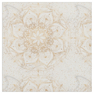 Tissu Design tendance or floral Mandala Marble