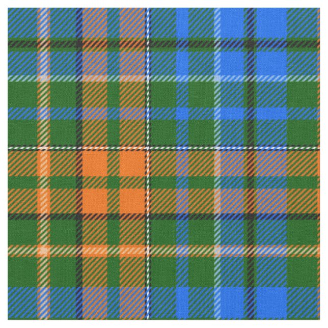 Tissu Dessin à carreaux tartan vert orange bleu  (Fermer)
