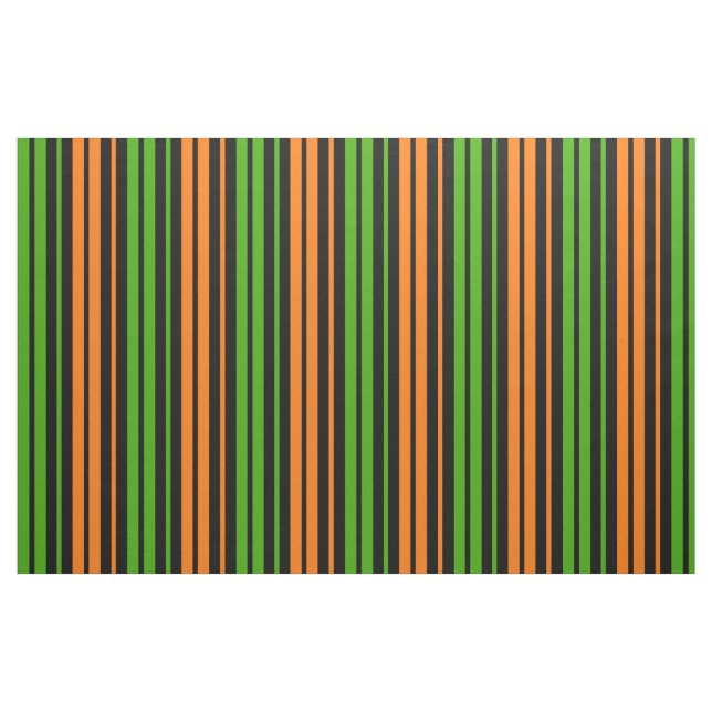 Tissu Dessin à rayures verticales orange vert noir   (Fat Quarter)