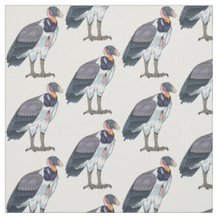 Tissu dessin animé d'oiseau vautour du roi