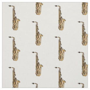 Tissu dessin animé saxophone