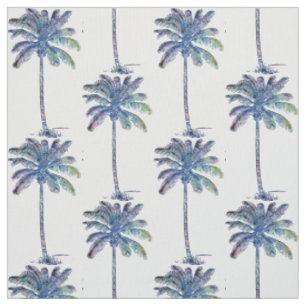 Tissu Dessin au crayon de couleur de cocotiers motif