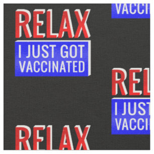 Tissu détendez-vous vacciné contre le covid im drôle
