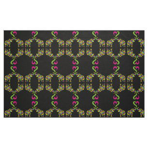 Tissu Deux éléphants amoureux