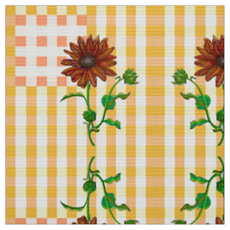 Tissu Deux tournesols à plis